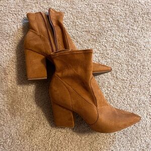 Brown booties - size 8